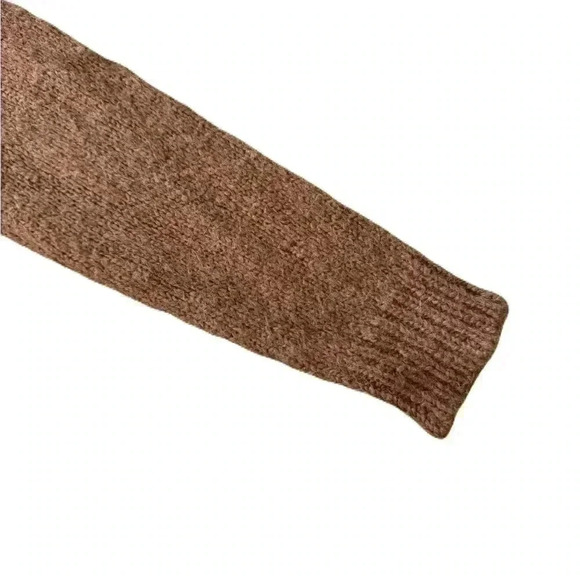 Womens J Crew Chunky Button-Shoulder Crewneck Sweater Alpaca Wool Size XXS Brown - Picture 6 of 8